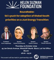 SA's push for adoption of Global South priorities on a Just Energy Transition